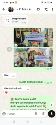 Testimonial Papan Bunga warungjeruk