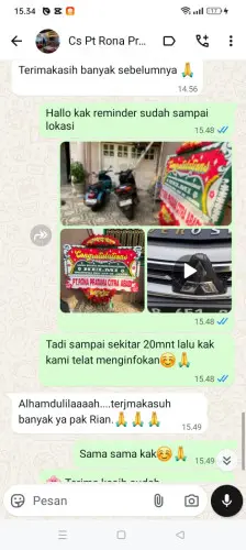 Testimonial Papan Bunga warungjeruk